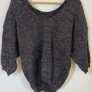 Vintage Evan Picone Black Sparkle Sweater Large